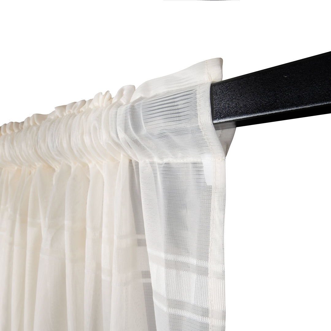 Beige Striped Full Veil – Translucent Curtain (2 sizes available)