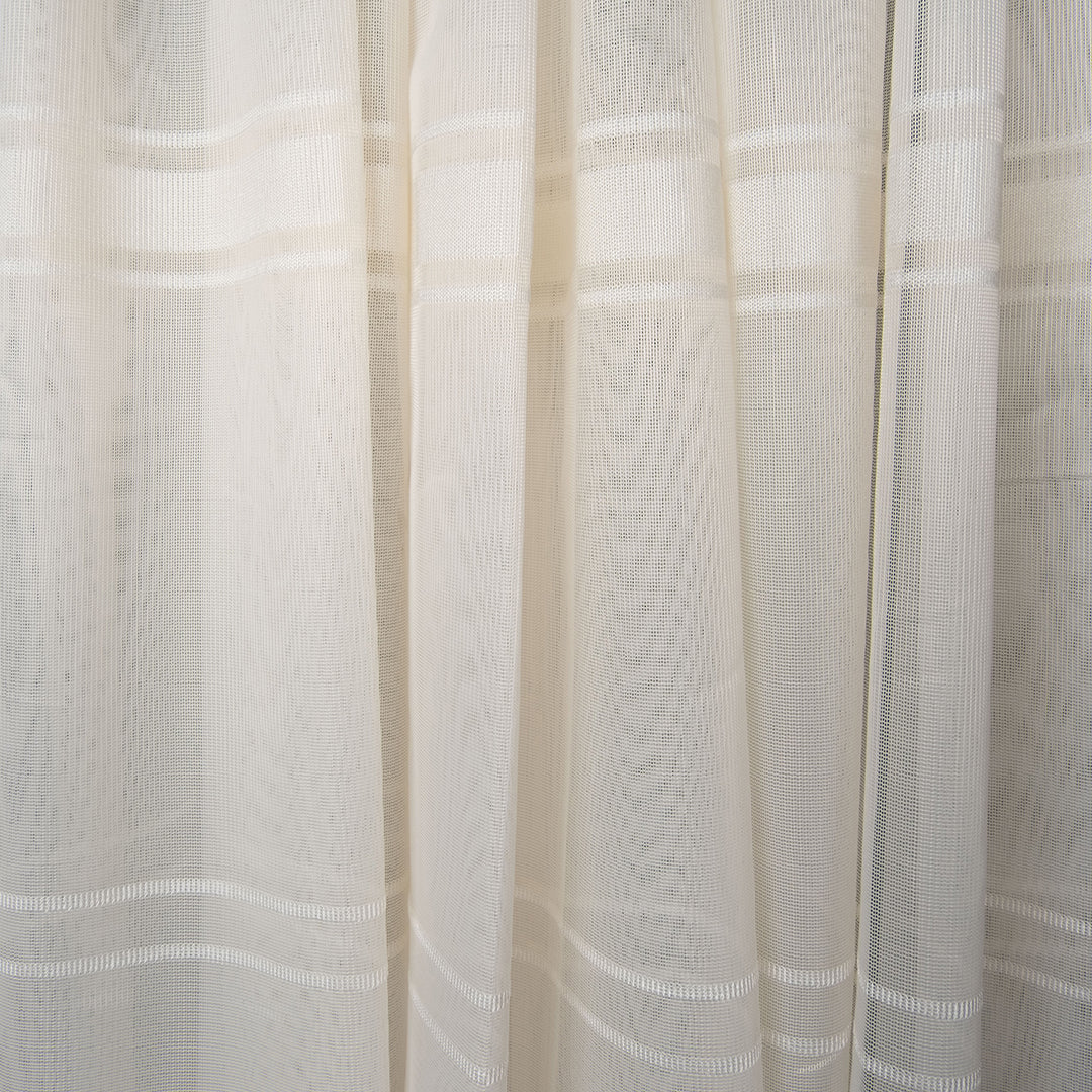 Beige Striped Full Veil – Translucent Curtain (2 sizes available)