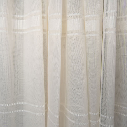 Cortina Velo Suizo Beige Entera Con Lineas  - 1 pieza de 300x210 / 400x210