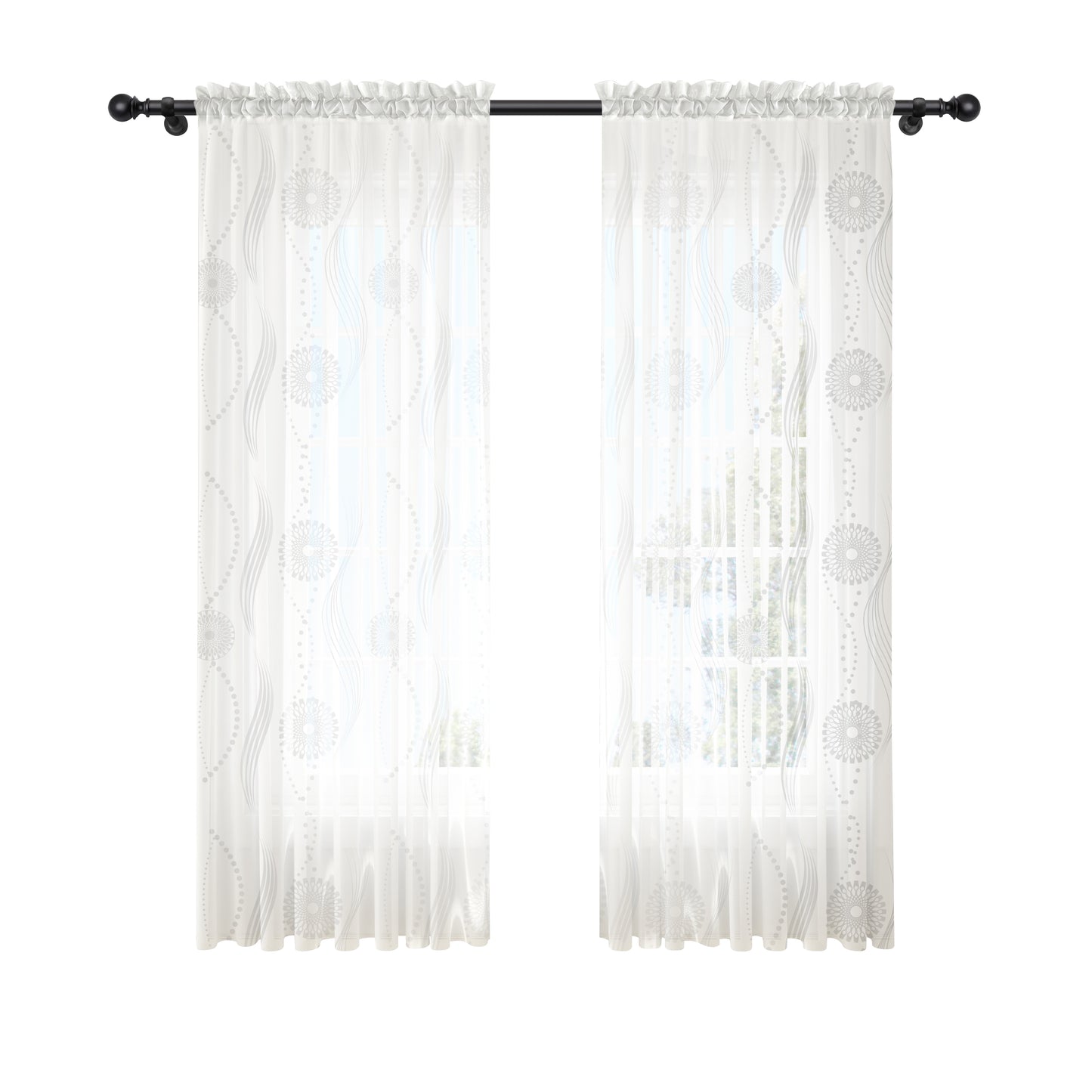 Cortina Velo Suizo Blanco Ensueño – 2 piezas de 150x210 cm