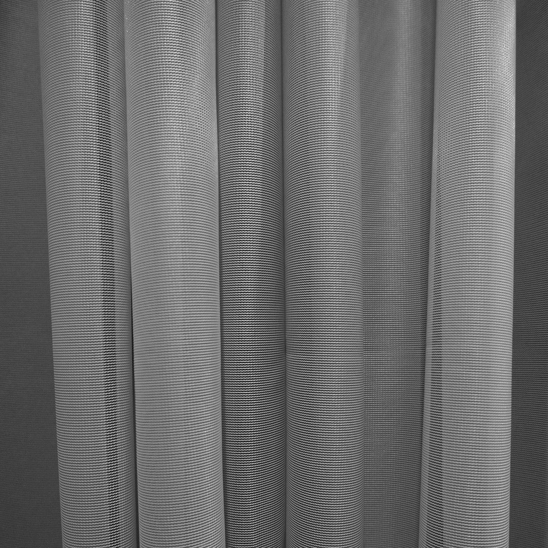 Cortina Velo Suizo Gris Traslúcido - 1 pieza de 300x210 cm / 400x210 cm