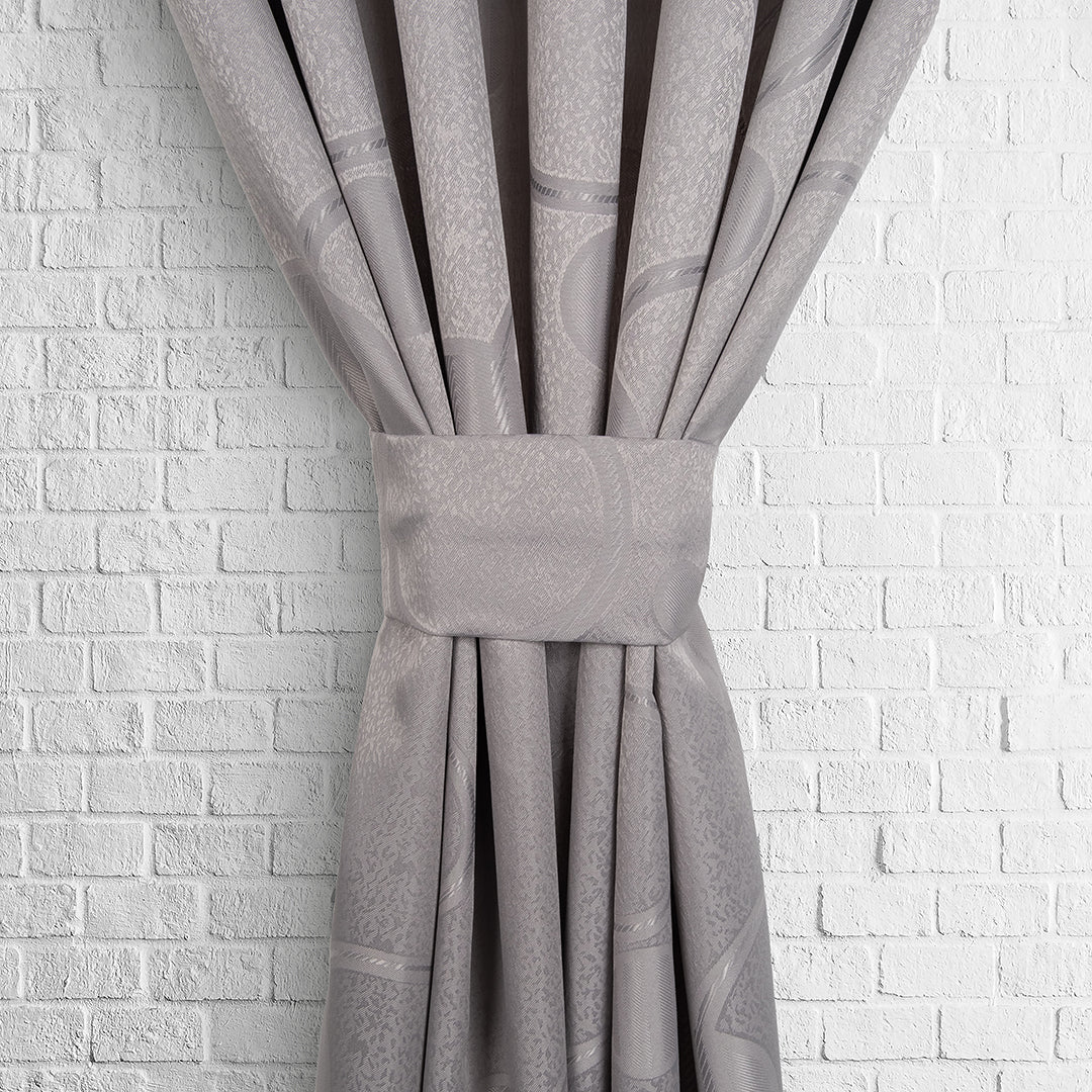 Cortina Blackout Opaca Gris Claro Plateado