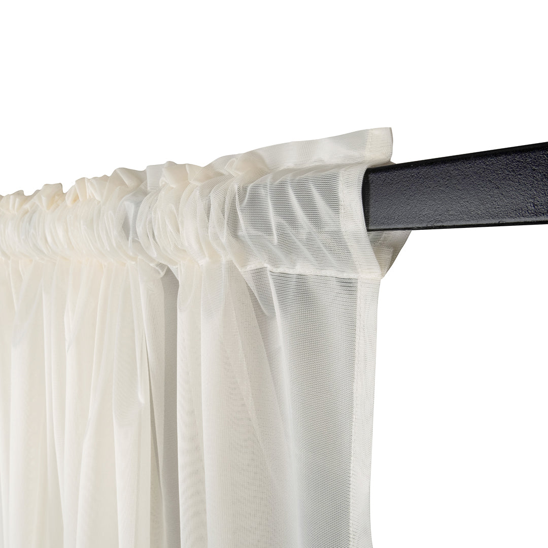 Cortina Beige Velo Suizo Traslúcido – 2 piezas de 150x210 cm