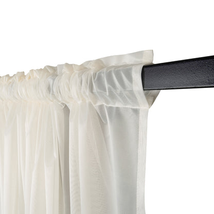 Cortina Beige Velo Suizo Traslúcido – 2 piezas de 150x210 cm