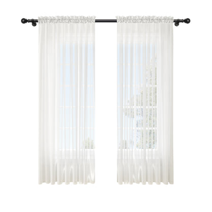 Cortina Velo Blanco Suizo Traslúcido – 2 piezas de 150x210 cm