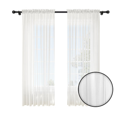 Cortina Velo Blanco Suizo Traslúcido – 2 piezas de 150x210 cm