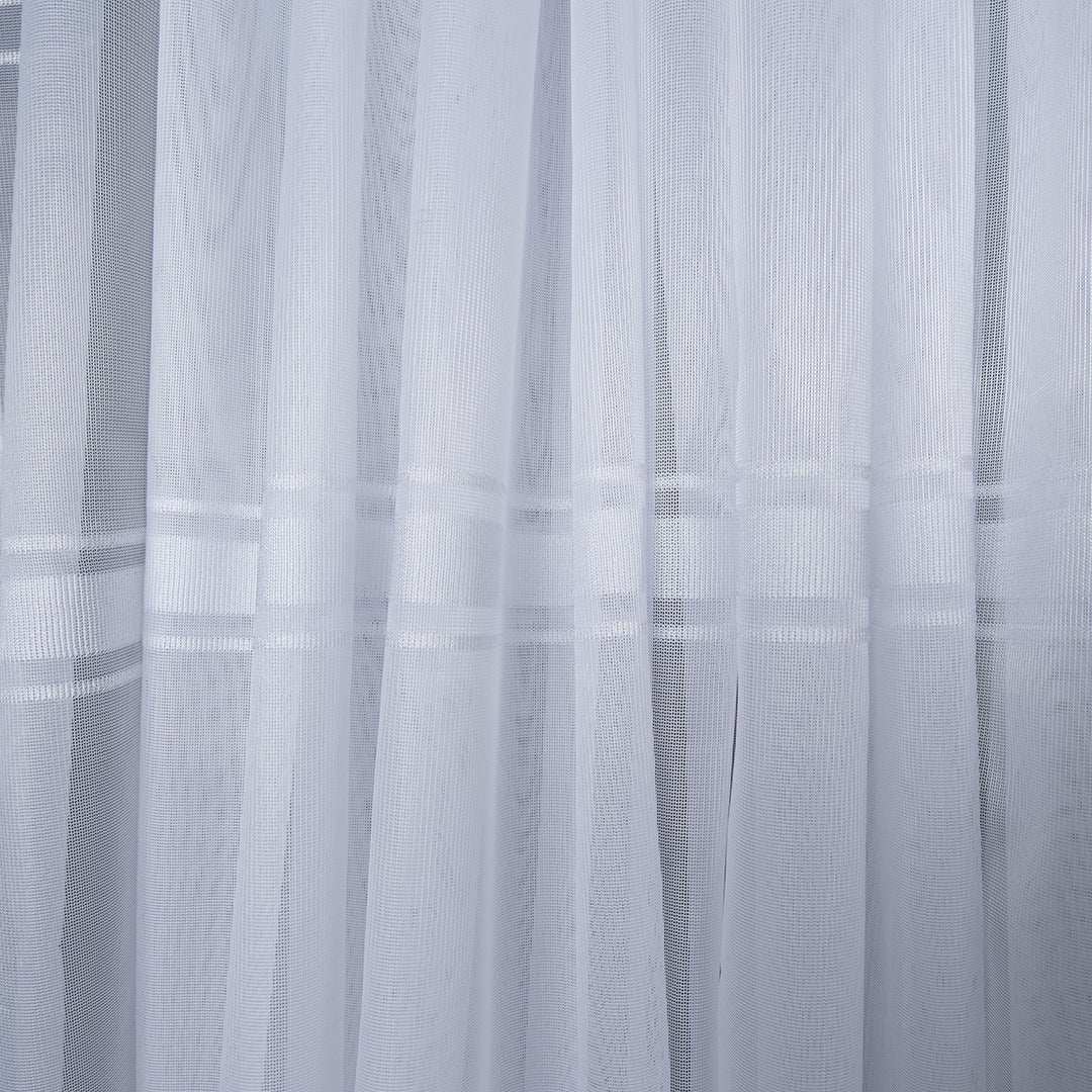 Cortina Velo Blanco Suizo Con Lineas - 1 pieza de 300x210 / 400x210