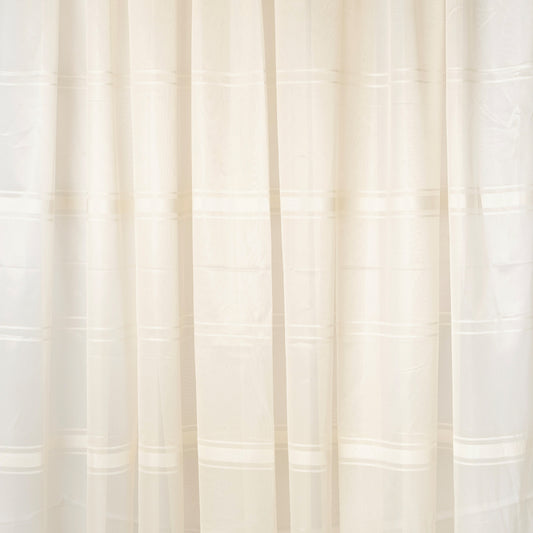 Cortina Velo Suizo Beige Rayado – 2 piezas de 150x210 cm