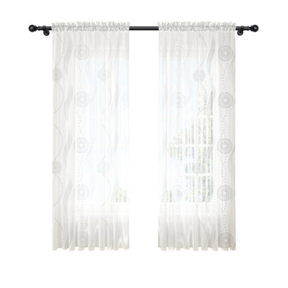 Cortina Velo Suizo Blanco Ensueño – 2 piezas de 150x210 cm