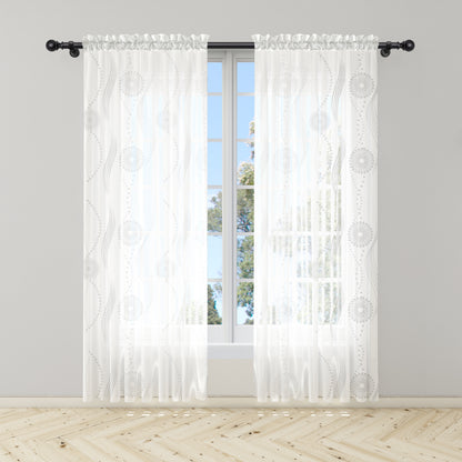 Cortina Velo Suizo Blanco Ensueño – 2 piezas de 150x210 cm