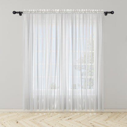 Cortina Velo Suizo Blanca Decorativa Nube - 1 pieza de 300x210 / 400x210 cm
