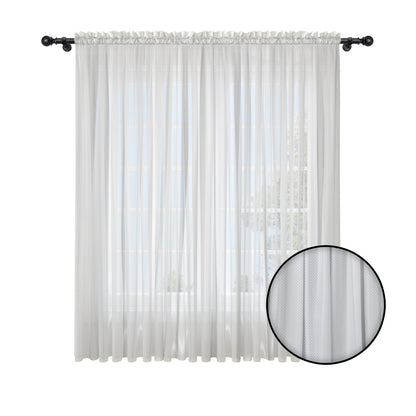 Cortina Velo Suizo Blanca Decorativa Nube - 1 pieza de 300x210 / 400x210 cm