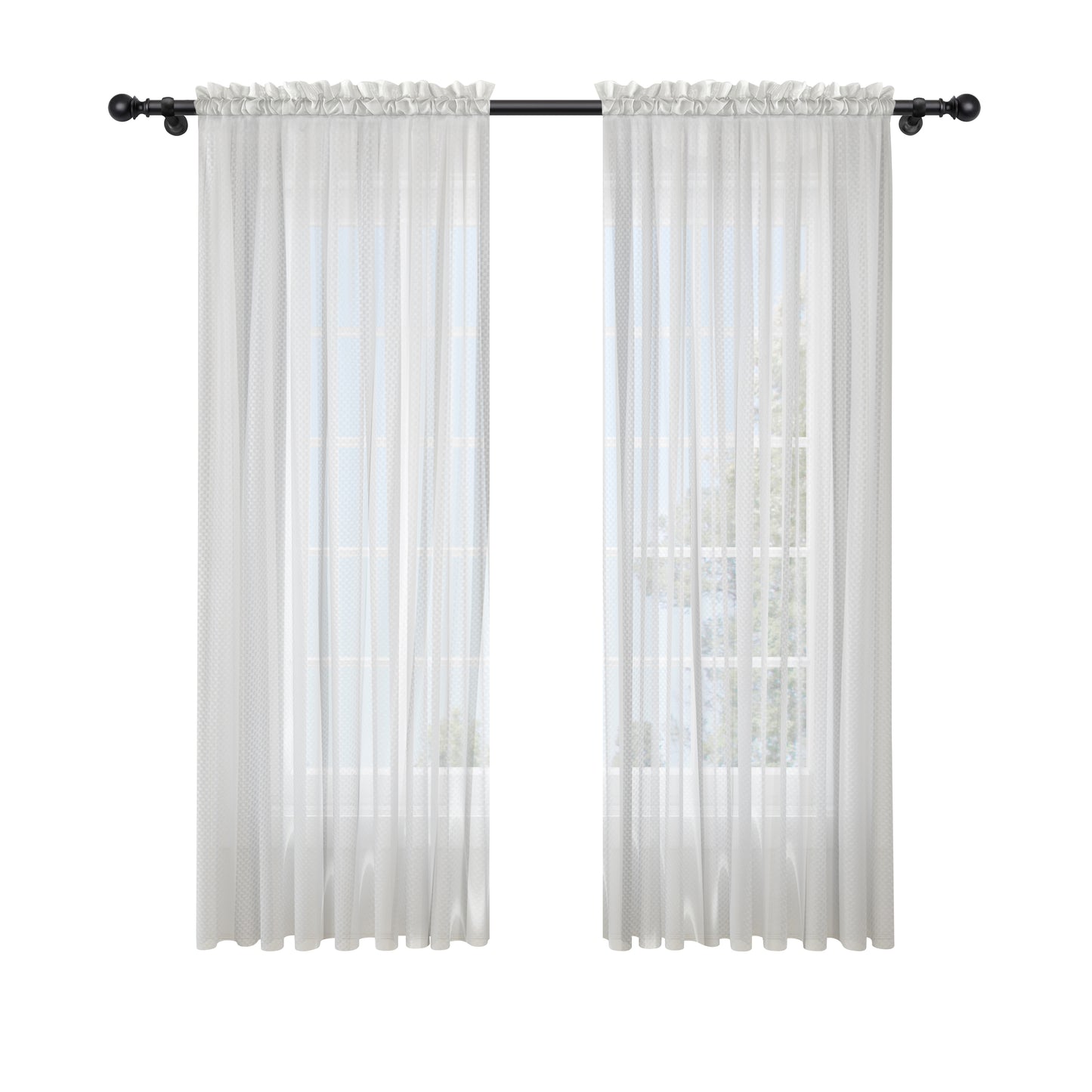 Cortina Velo Suizo Blanca Decorativa Nube – 2 piezas de 150x210 cm