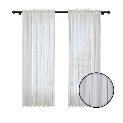 Cortina Velo Suizo Blanca Decorativa Nube – 2 piezas de 150x210 cm