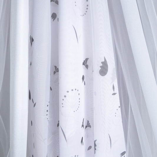 Velo Estampado Flower Dividido