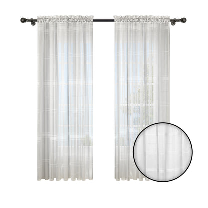 Cortina Velo Suizo Blanco Suizo Traslúcido – 2 piezas de 150x210 cm