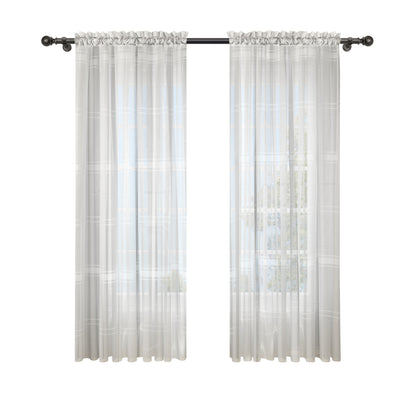 Cortina Velo Suizo Blanco Suizo Traslúcido – 2 piezas de 150x210 cm
